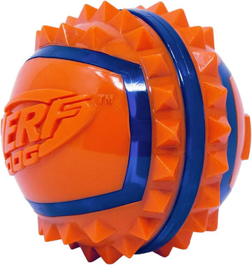 Nerf Dog Two Tone TPR Spike Ball - Orange/Blue